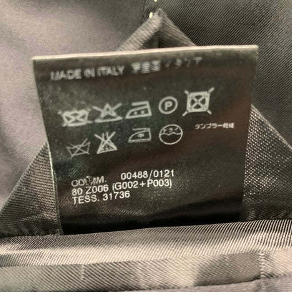 CoSTUME NATIONAL Black Solid Wool Silk Notch Lapel Sport Coat - Picture 6 of 9